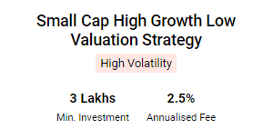 Small Cap High Growth Low Valuation Strategy